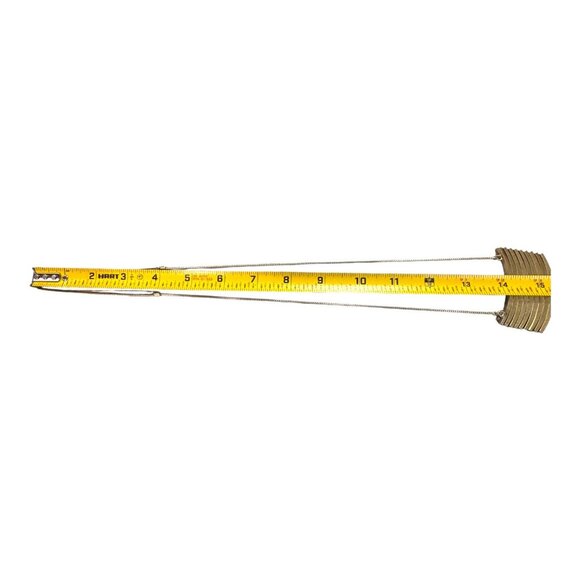 Necklace Gold Tone Double Strand Curved Layered Bars Adjustable Vtg Modern MCM - Picture 6 of 7